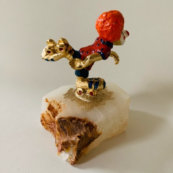Clown figurine on marble base - Picture 2 of 8